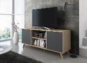 Mueble TV wind 140 cm Color puccini / gris antracita
