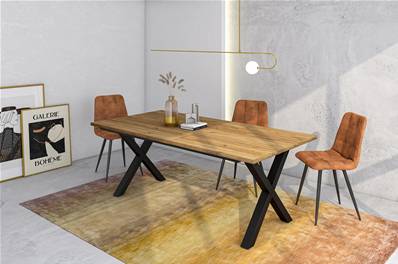 Mesa Comedor, 194x90x74 cm, Para 10 Comensales, Muebles Comedor, Roble