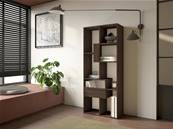 Librería estantería, 162x67x31cm, Con Almacenaje, Roble oscuro