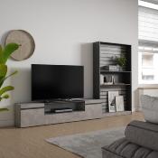 Muebles de Salón para TV, 310x186x35cm, Cemento