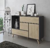 Buffet wind 120 cm color gris antracita / puccini