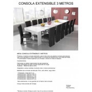 Mesa Consola Extensible 3 metros