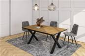 Mesa Comedor, 167x90x74 cm, Para 8 Comensales, Muebles Comedor, Roble y negro