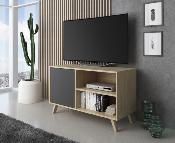 Mueble TV wind 100 cm Color puccini / gris antracita