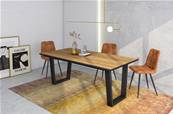 Mesa Comedor, 194x90x74 cm, Para 10 Comensales, Muebles Comedor, Roble y negro