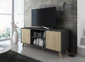 Mueble TV wind 140 cm color gris antracita / puccini