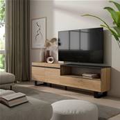 Mueble TV, Televisión, Roble y negro, Diseño industrial