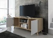 Mueble TV wind 140 cm color puccini / blanco