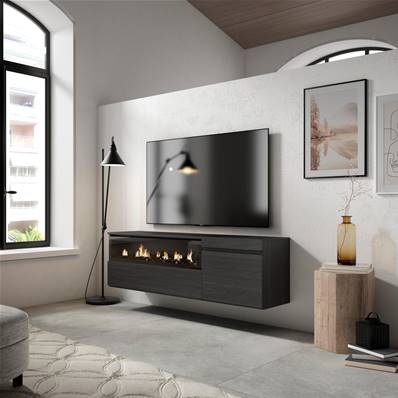 Mueble TV, Televisión, Chimenea eléctrica, Colgado, Suspendido