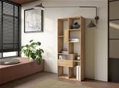 Librería estantería, 162x67x31cm, Con Almacenaje, Roble