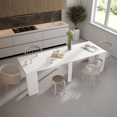 Mesa Consola extensible, 260, Blanco